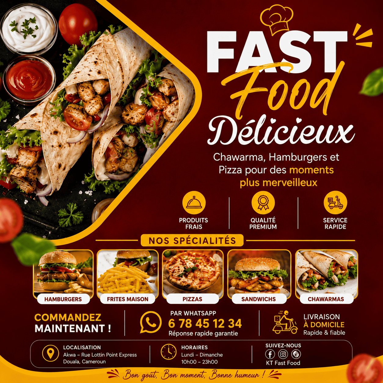 Affiche commerciale pour la promotion de produits